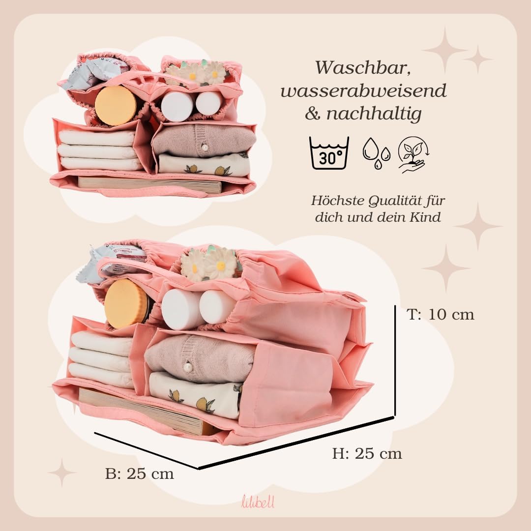 Wickeltasche Pico - Babytasche Taschenorganizer Innentasche Baginbag Inlett für die eigene Handtasch