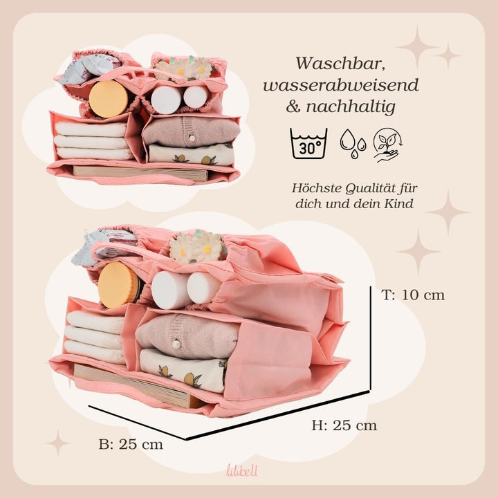 Wickeltasche Pico - Babytasche Taschenorganizer Innentasche Baginbag Inlett für die eigene Handtasch