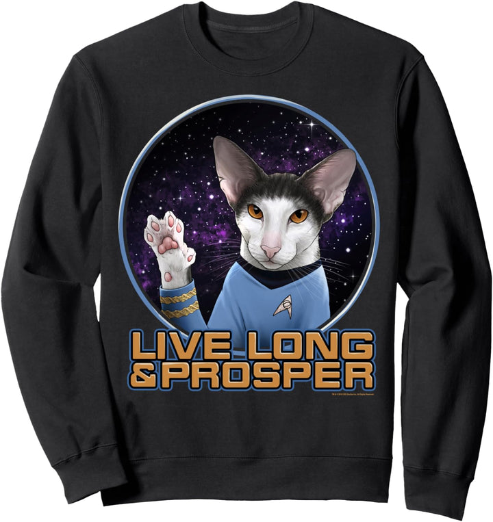 Star Trek: The Original Series Spock Cat Live Long & Prosper Sweatshirt