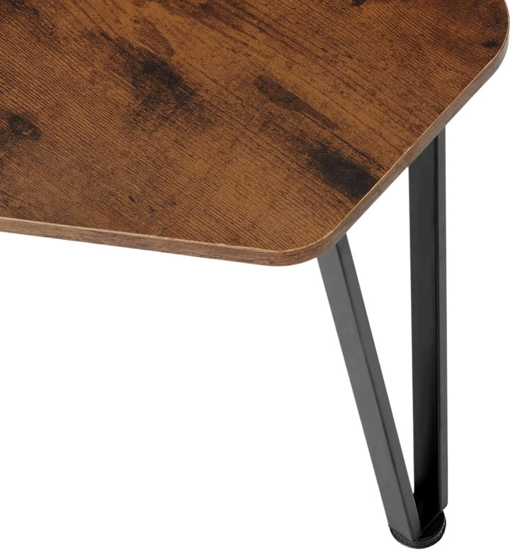 tectake Beistelltisch 3er Set, sechseckiger Couchtisch in 3 Grössen, Industrie-Stil, Holz Satztische