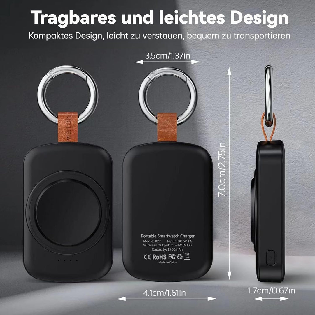 Ladegerät für Samsung Galaxy Watch,1800 mAh tragbares Ladegerät für Samsung Galaxy Watch 8/8 Classic