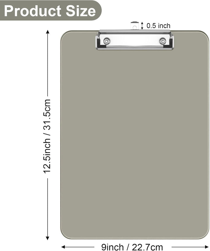 Hnogri Kunststoff-Klemmbrett 6er-Set, Standard A4 Letter Size Klemmbretter für Studenten, Büro und F