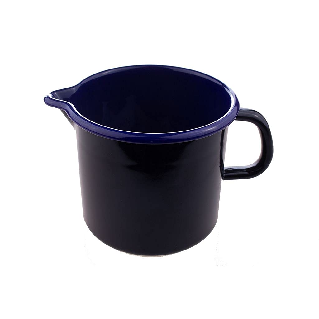Riess, 0040-025, Schnabeltopf schwarz-blau 12, CLASSIC - HOTEL PROFI SCHWARZ/ BLAU, Durchmesser 12 c