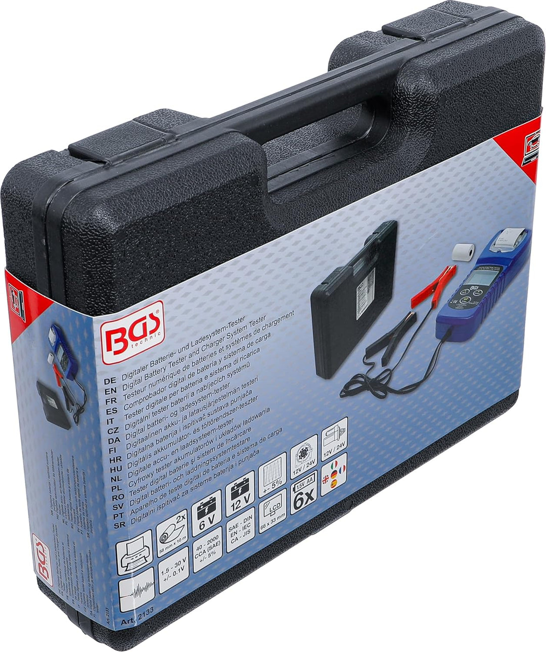 BGS 2133 | Digitaler Batterie- und Ladesystem-Tester | mit Drucker