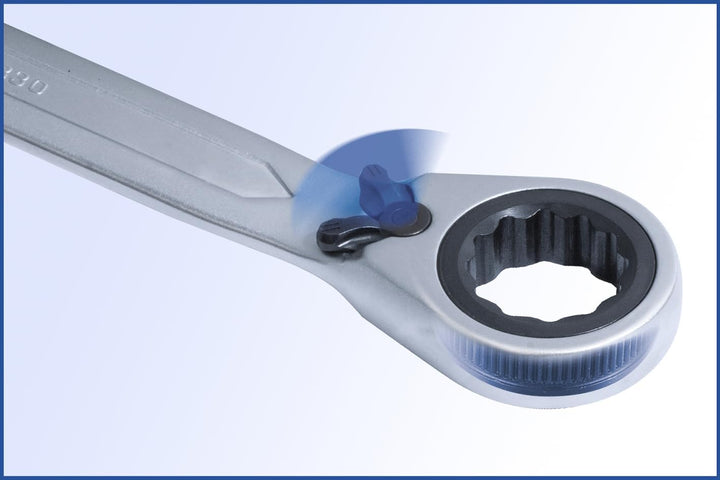 KS TOOLS Ratschenringschlüssel, umschaltbar, 22 mm 22 mm einzeln, 22 mm einzeln