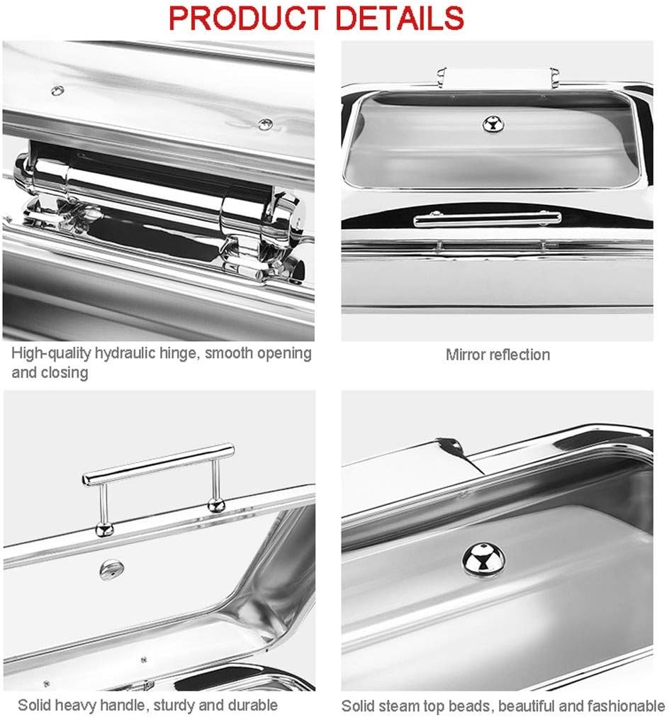 Chafing Dish, Warmhaltebehälter Essen, Buffetwärmer Speisenwärmer Elektrisch, Wärmebehälter für Esse
