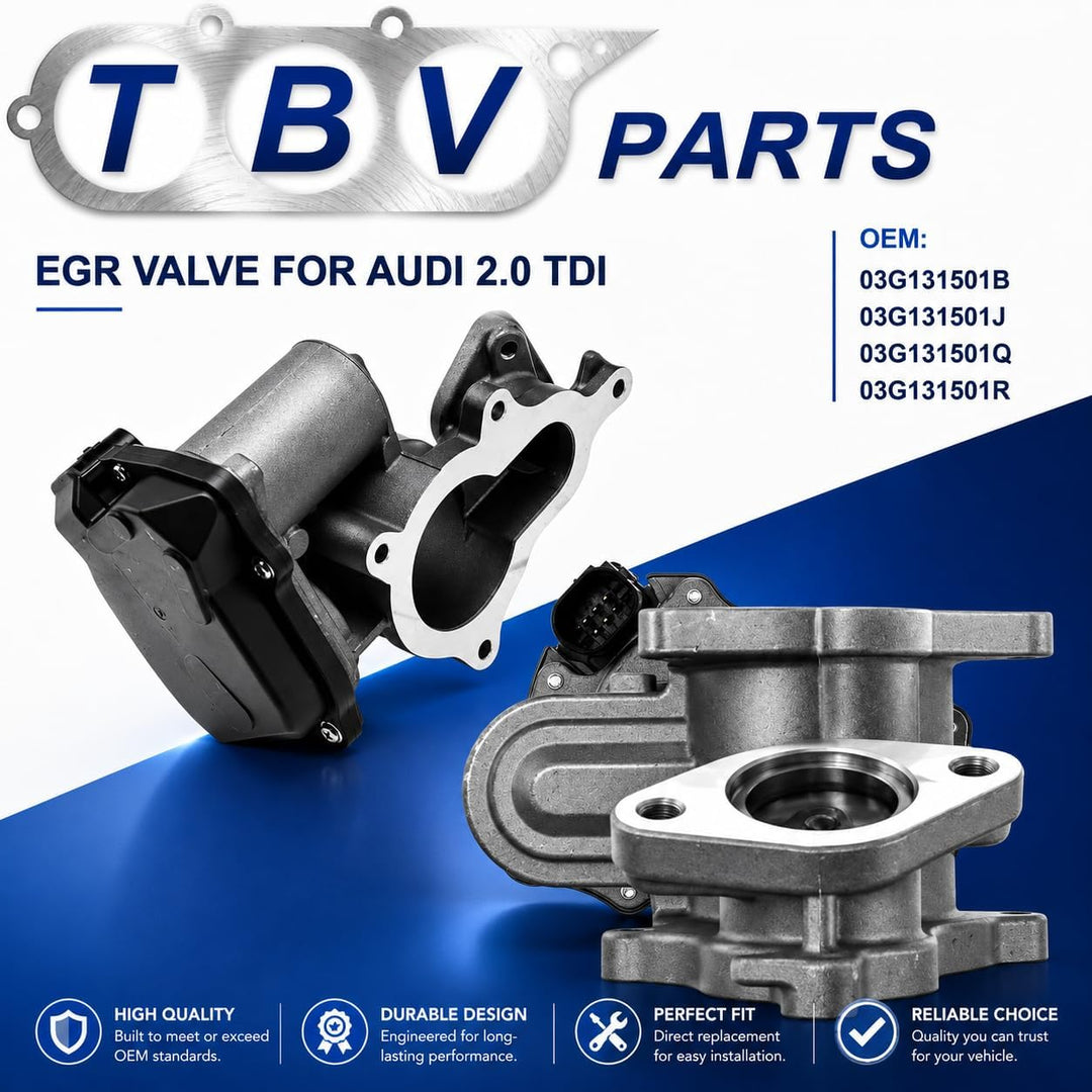TBVPARTS EGR 2.0 TDI 03G131501B 03G131501J 03G131501Q 03G131501R AGR Ventil passend für A4 (B7) 2.0