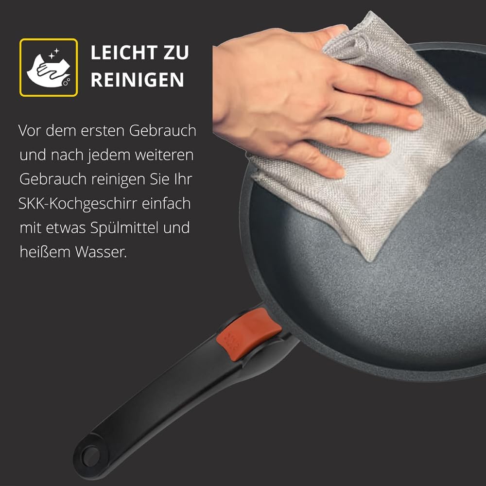SKK 22414 Titan Induction, Guss-Bratpfanne ø 24cm, antihaft-beschichtete Pfanne, induktionsgeeignet,