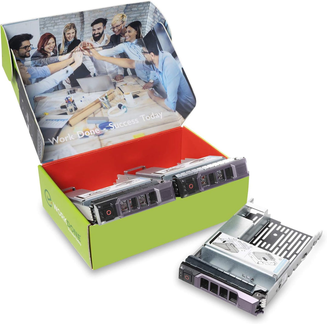 WorkDone 3er-Pack - 3,5-Zoll Festplatten-Caddy mit 2,5-Zoll Festplattenadapter - kompatibel für Dell
