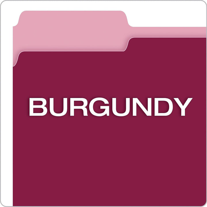 Pendaflex Aktenordner, zweifarbig Letter burgunderfarben, Burgunder