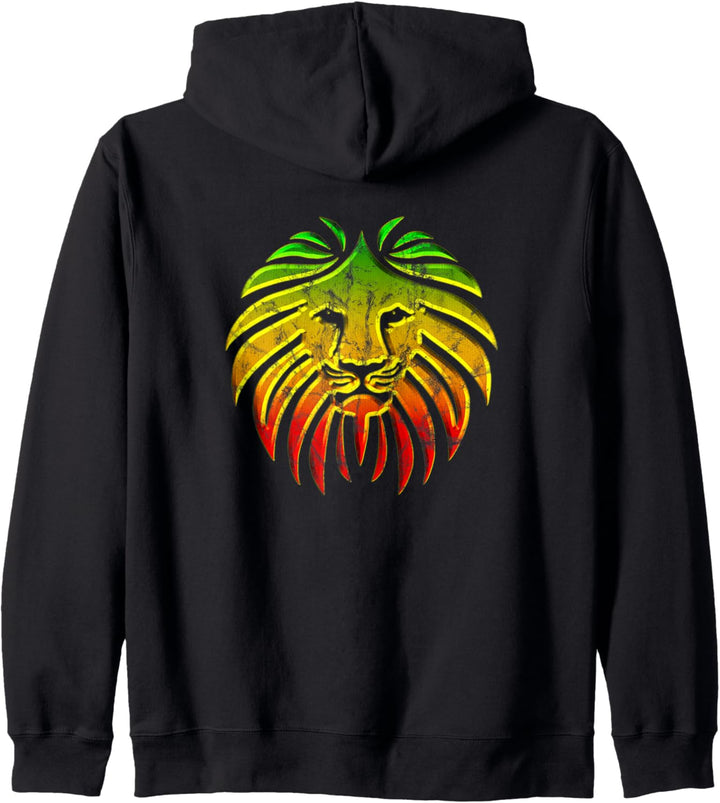 Like a Lion! Löwe Reggae Rasta Roots Jamaika Afrika Kapuzenjacke