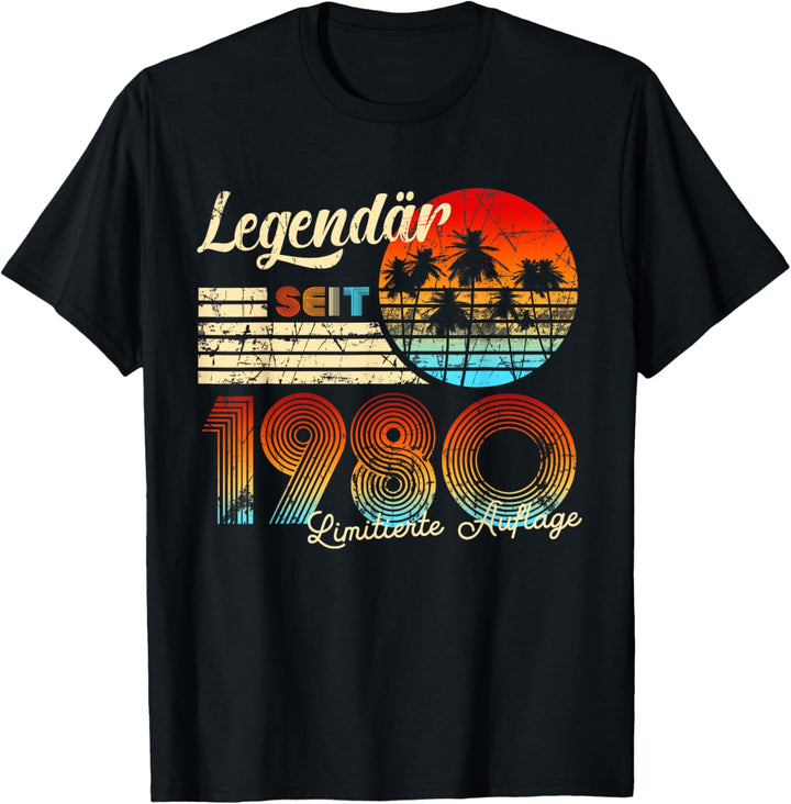 40. Geburtstag Geschenk Männer Legendär Seit Oktober 1980 T-Shirt