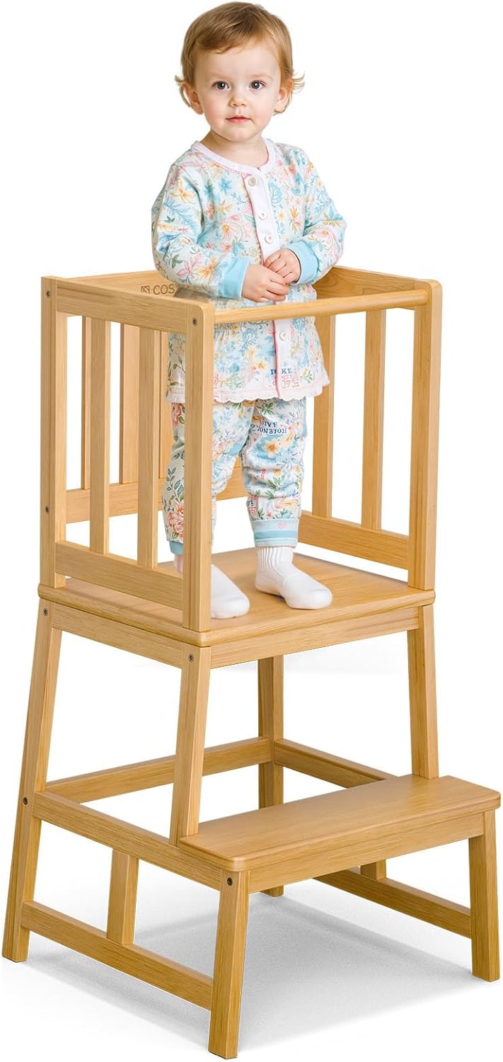 COSYLAND Lernturm ab 1 Jahr – Montessori Learning Tower für Kinder – Sicherer Kinder Lernturm ab 2 J
