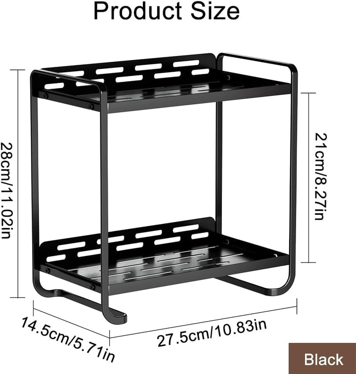 2-Stöckiger Make-up-Organizer für Schminktisch, Badezimmer-Arbeitsplatten, Hautpflege, Kosmetik-Aufb