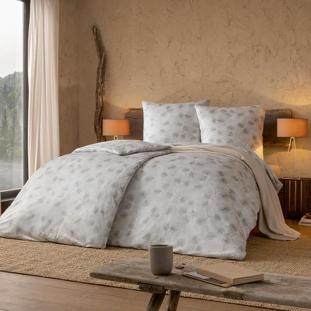 ESTELLA Mako Interlock Jersey Bettwäsche Rebecca Silber 1 Bettbezug 155 x 220 cm + 1 Kissenbezug 80