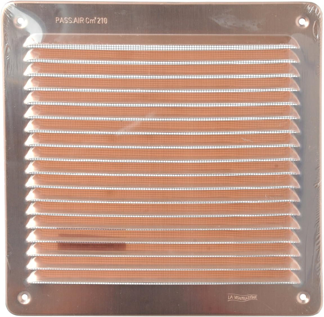 La Ventilazione LAR2323RA Überlappungsgitter, Kupfer, 228 x 228 mm Kupferfarben 228x228 mm Quadratis
