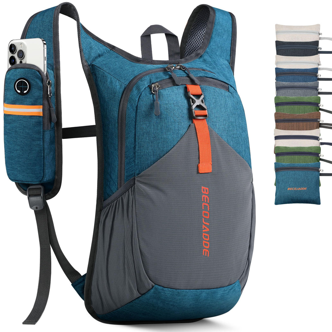 15L Wanderrucksack Herren Kleiner Rucksack Damen Leichter Daypack Tagesrucksack Faltbarer Trekkingru