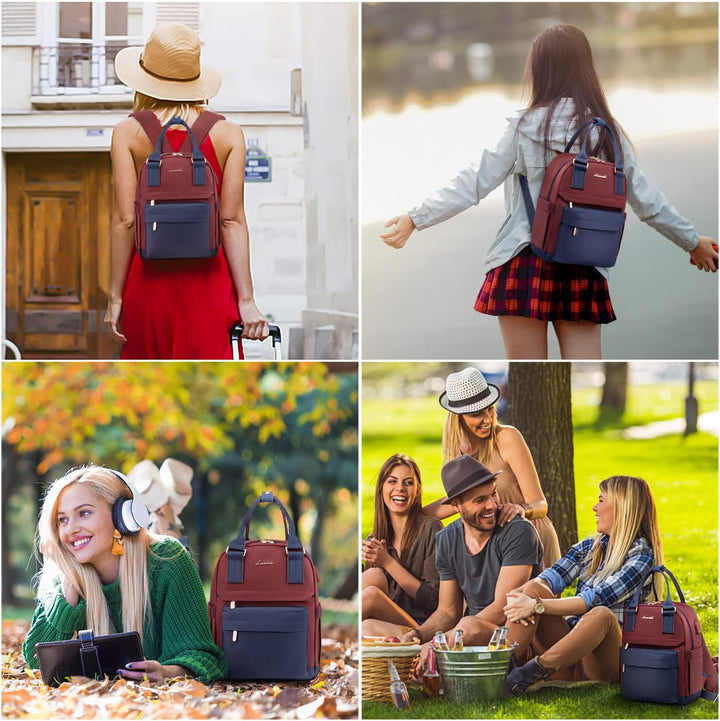 LOVEVOOK Rucksack Damen Klein, Wasserdicht Cityrucksack Handtasche 2 in 1, Mini Tasche Daypack Backp