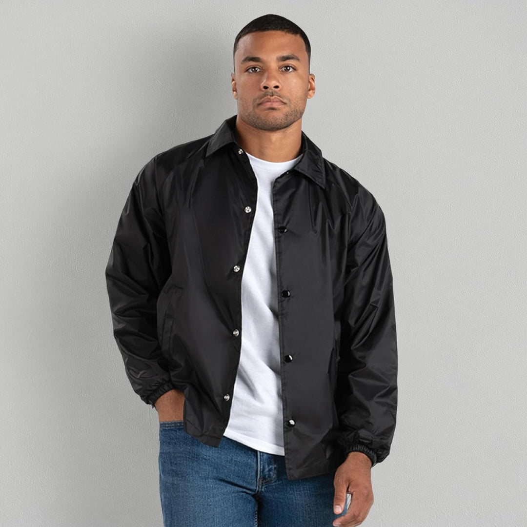 Sportswear Nylon Coach's Jacket/gefüttert – Regenfest, Wasserabweisende Oberbekleidung für Trainer u