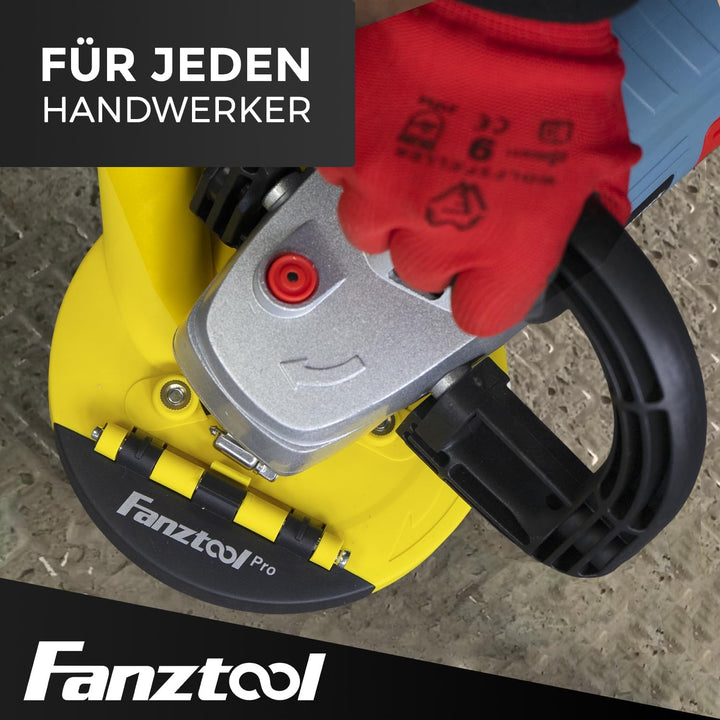 FANZTOOL Pro Absaugaufsatz Absaughaube für Winkelschleifer inkl. 125 mm Diamantschleiftopf PROFI QUA