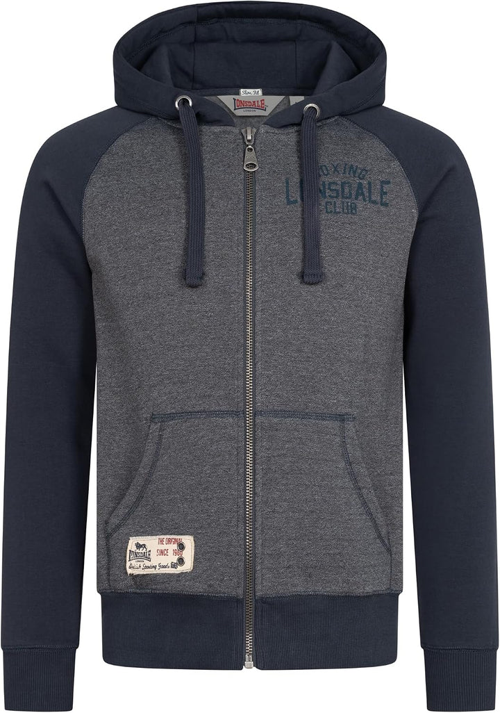 Lonsdale Herren Slough Kapuzensweatjacke XL Navy, XL Navy