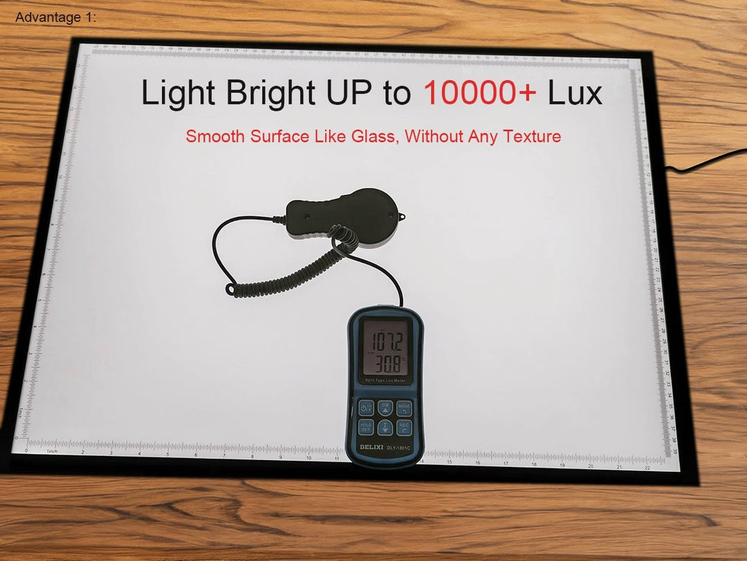 WELZK 10000+ LUX High Bright leuchttisch a2, 3 Colors Light Pad. 10 Levels Dimming Diamond Painting