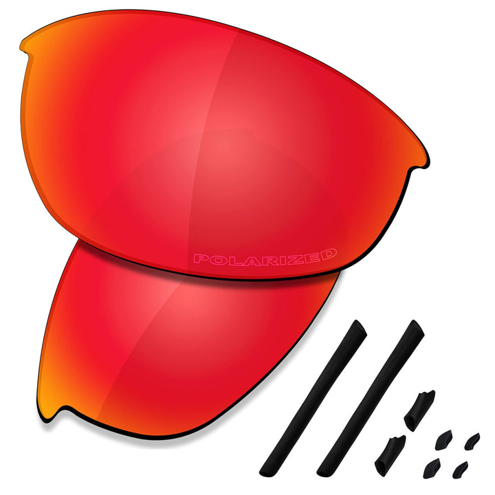 Saucer Premium Ersatzgläser für Oakley Half Jacket Sonnenbrillen High Defense - Fire Red Polarisiert