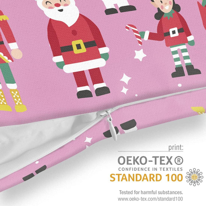 VOID Tiere Spielzeug Deko rosa Kissenbezug Kissenhülle Sofakissen Kissen Deko Weihnachten Winter Wei