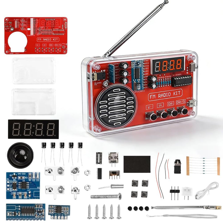 Löten DIY Elektronische Kits Digitalradio, Lötpraxis-Kit mit Digitaler Anzeige für HD-Radio, DIY Ele