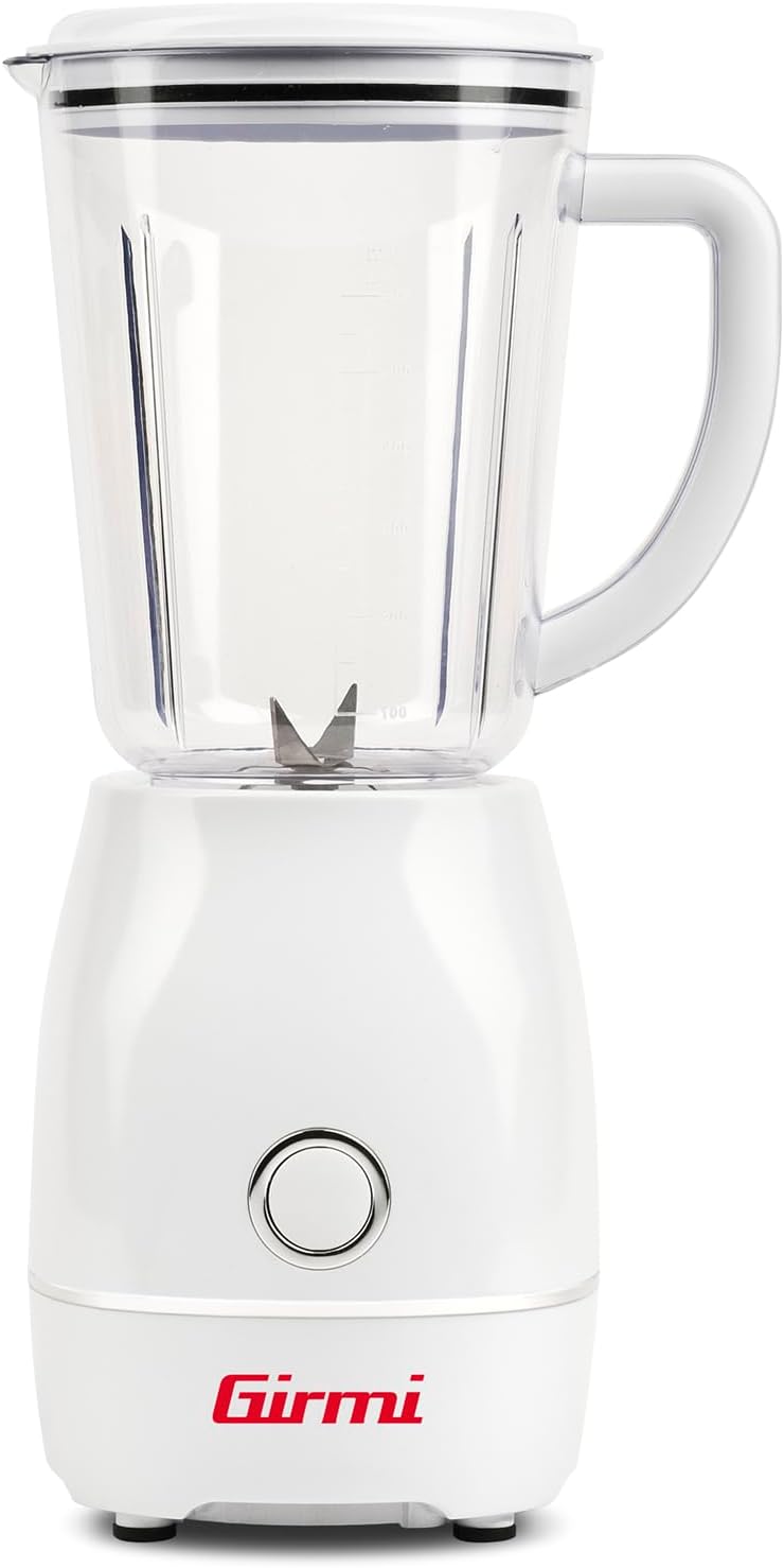 Girmi FR07 Standmixer, 300 W, 600 cc, 4 Edelstahlklingen, Betrieb mit Pulse, Messbecher, Sicherheits