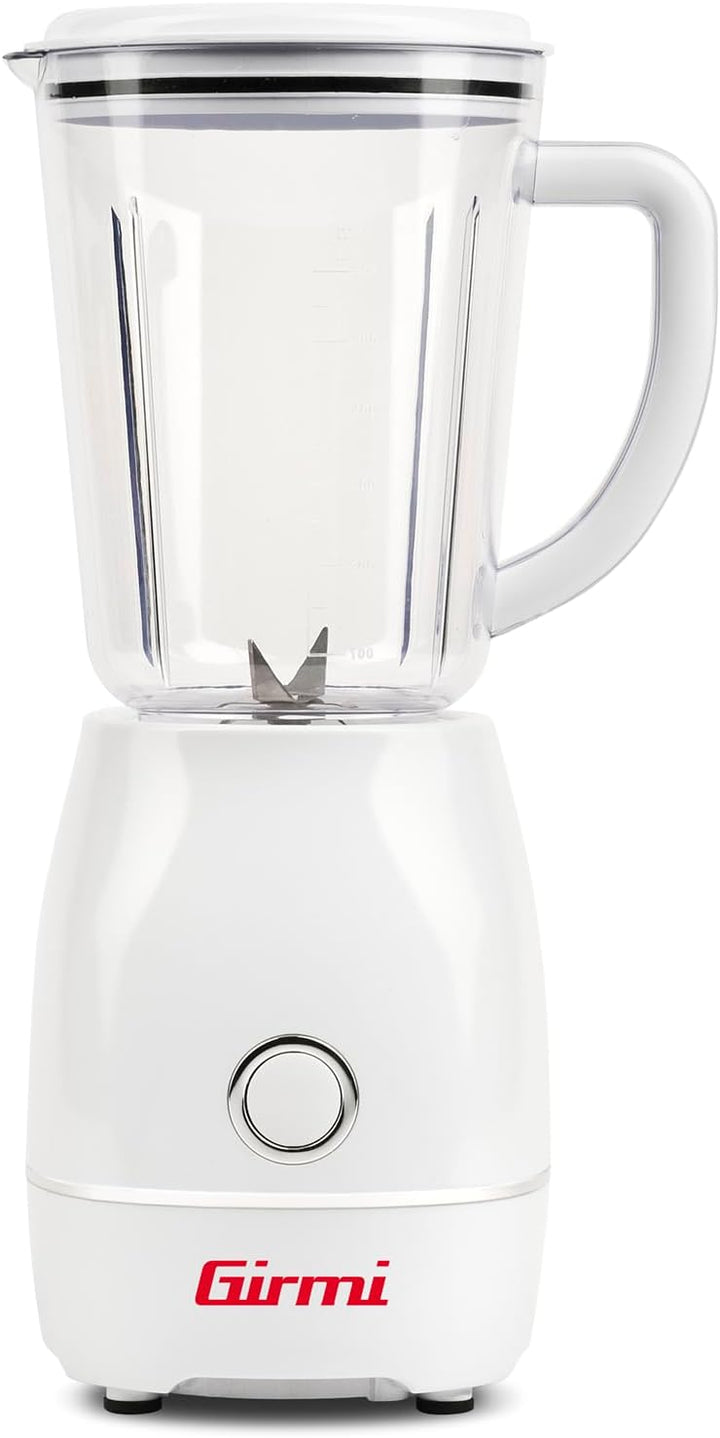 Girmi FR07 Standmixer, 300 W, 600 cc, 4 Edelstahlklingen, Betrieb mit Pulse, Messbecher, Sicherheits