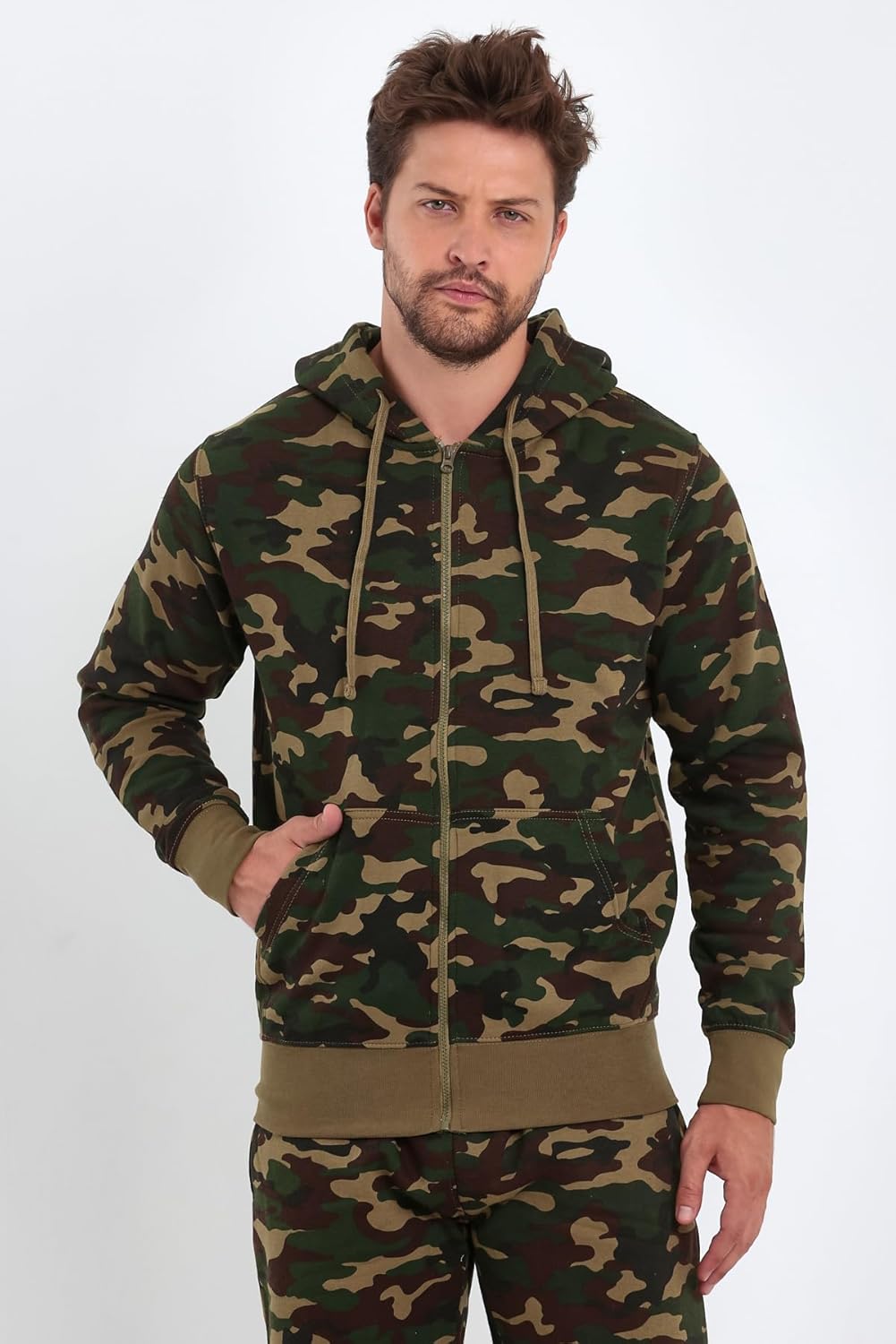 Raff & Taff Herren Zipper Hoodies Kapuzenjacke Sweatjacke Übergangsjacke Jacke Basic Schlicht bis 8X