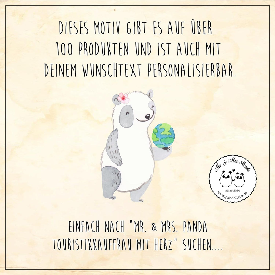 Mr. &amp; Mrs. Panda 50 x 75 cm Fussmatte Touristikkauffrau mit Herz - Geschenk, Arbeitskollege, Danke,