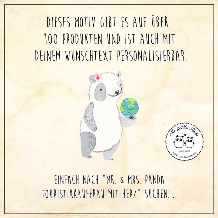 Mr. &amp; Mrs. Panda 50 x 75 cm Fussmatte Touristikkauffrau mit Herz - Geschenk, Arbeitskollege, Danke,