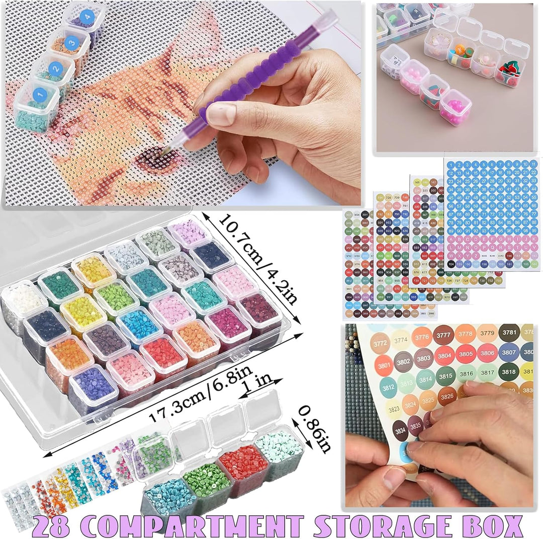 161 Stück All-Inclusive Diamant Malerei Werkzeug Set Diamond Art Zubehör Kit mit A4 Diamant Painting