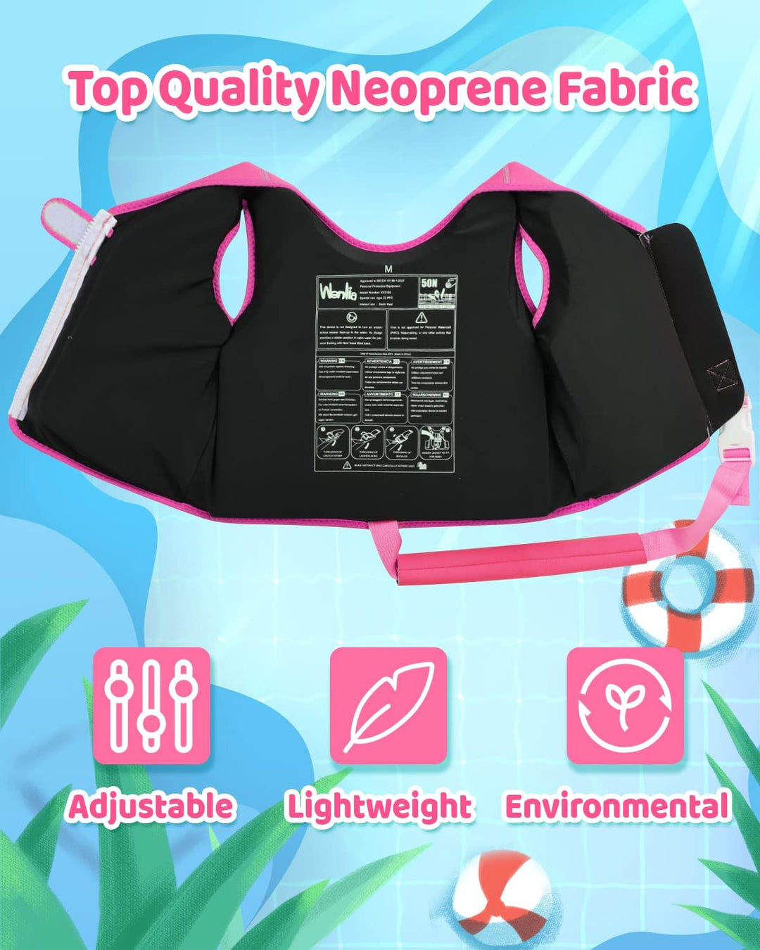 Kinder Schwimmjacke, Kleinkind Neopren Schwimmen Weste Schwimmtraining Hilfe Schwimmende Badeanzug m