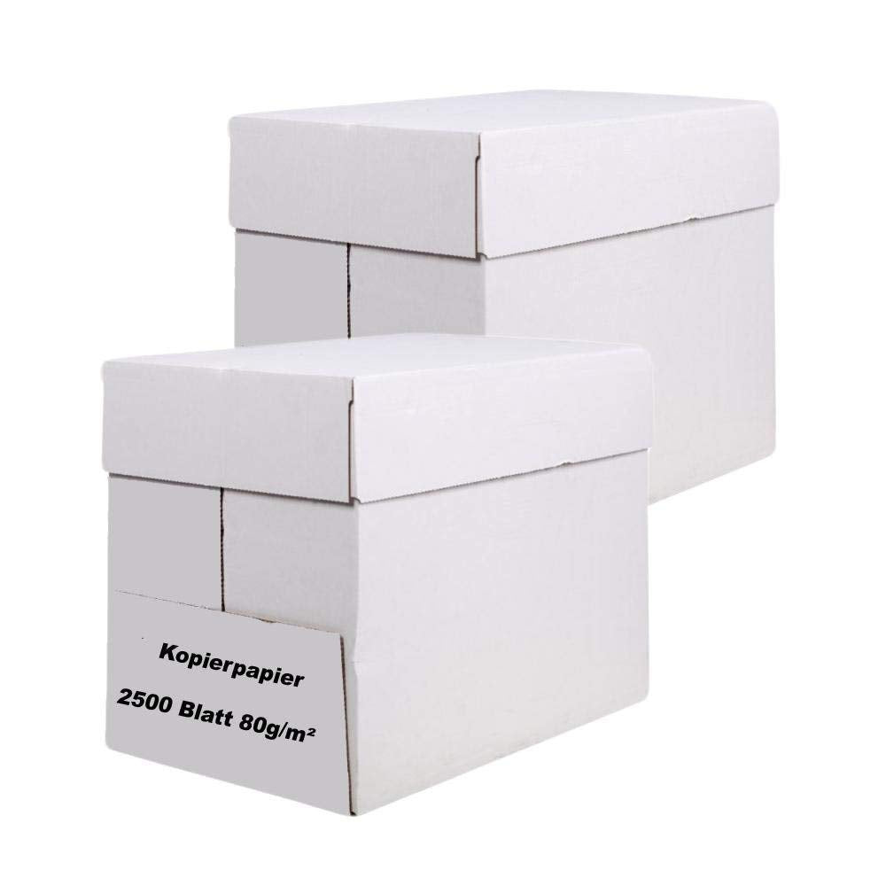 5 x 500 Blatt Kopierpapier 80g/qm DIN A4 weiss UNIVERSAL, holzfrei Druckerpapier, Multifunktionspapi