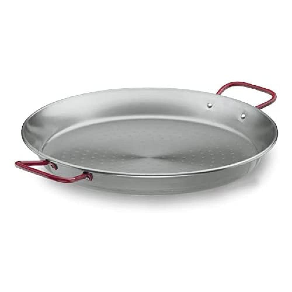 Lacor Steel Pro 63656 Paella-Pfanne, Stahl, 55 cm, Metall, Schwarz