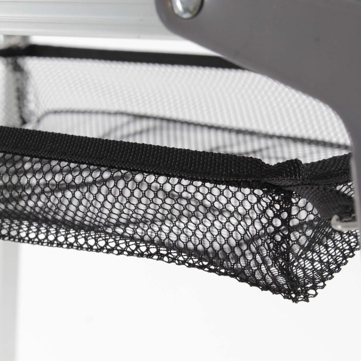 Wiltec Faltbarer Campingtisch 90x53 cm höhenverstellbar Klapptisch aus Aluminium max. 30kg mit aufro