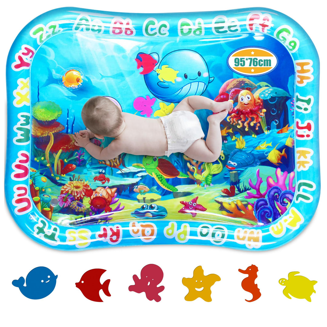 XXL Wassermatte Baby Wasserspielmatte BPA Frei 95 x 76cm Gross Wasser Spielmatte für Baby ab 3, 6, 9