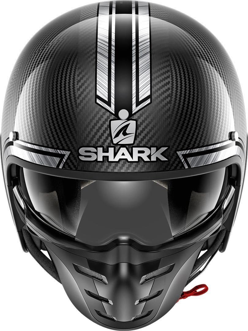 Shark Motorradhelm S-DRAK CARBON VINTA DUS, Schwarz/Grau, XS