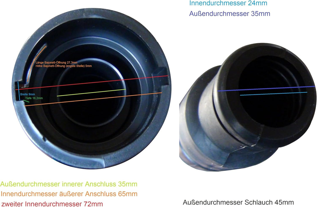 Schlauch Saugschlauch 6 Meter lang passend für MAFELL S25L und S25M Kallefornia K657E