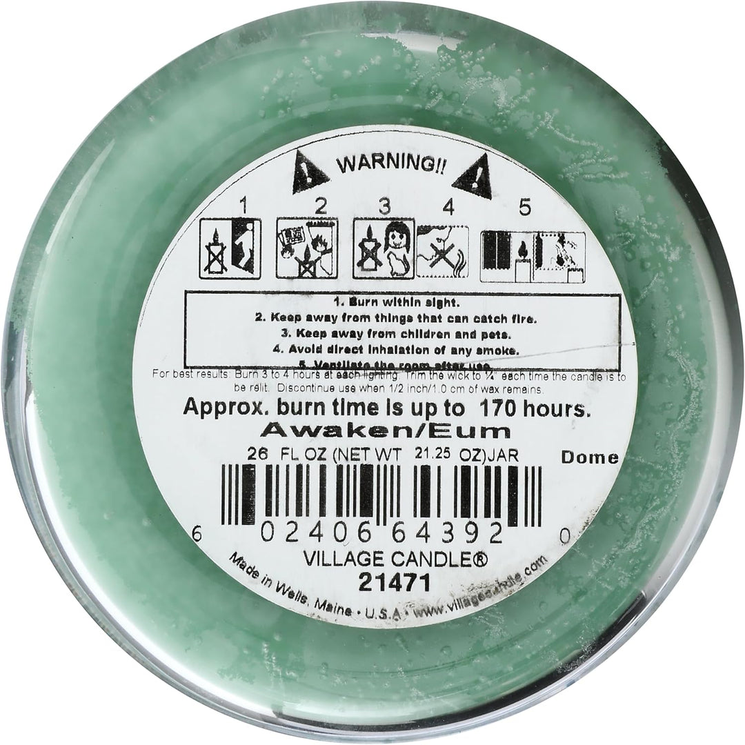 Village Candle - Awaken Spa -Tradition Jar - 2-Dochtkerze - Eukalypthus/Pfefferminze - 602g - Large