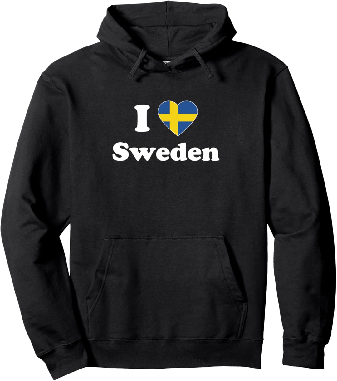 I Love Sweden Geschenk Liebe Sverige Schwedische Wurzeln Pullover Hoodie