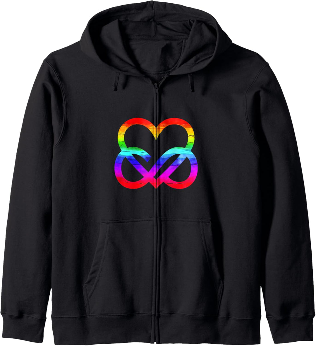 Regenbogenherz Unendlichkeit Infinity LGBTQ Kapuzenjacke