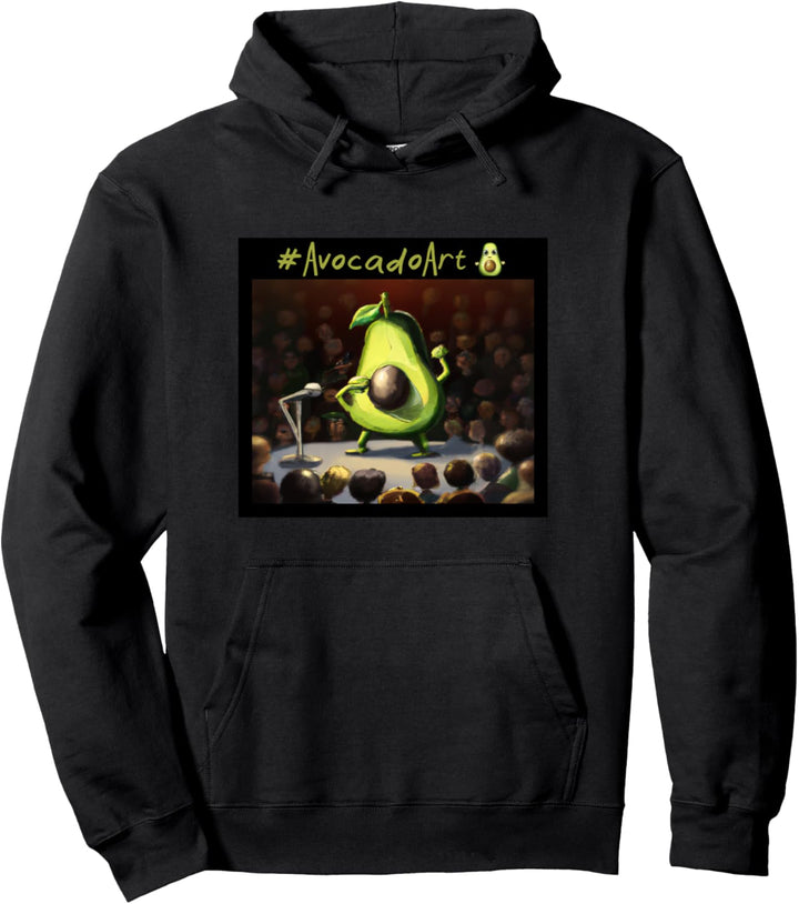 Avocado Singstar (Veggie) – coole und lustige Avocado-Digitalkunst Pullover Hoodie