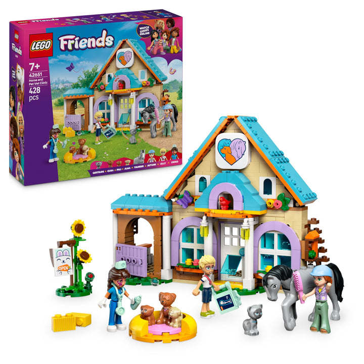 LEGO Friends Tierarztpraxis für Pferde und Haustiere, BAU- und Spielset für fantasievolle Rollenspie