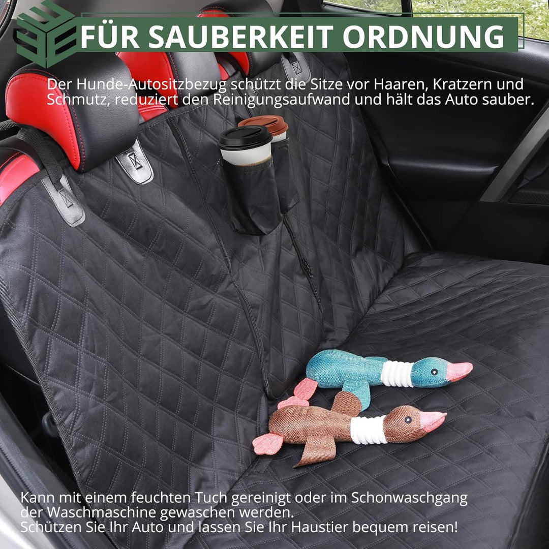 EYPINS Hundedecke Auto Rückbank Kratzfeste, wasserdichte Autoschondecke Hund Rücksitz, rutschfeste,