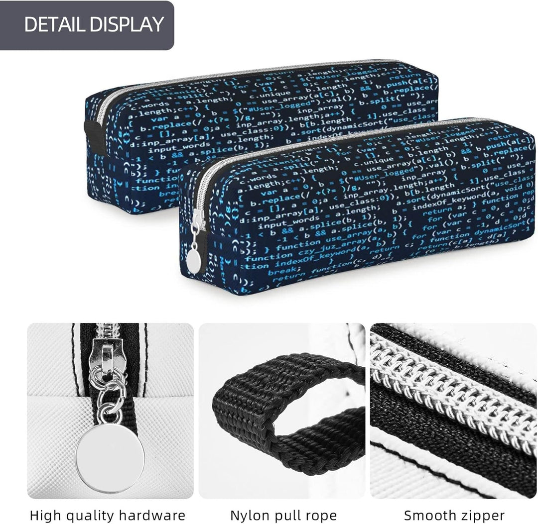 Federmäppchen Coole Codierung Code Federmappe Etui für Jungen Mädchen Grosse Schulsachen Federtasche