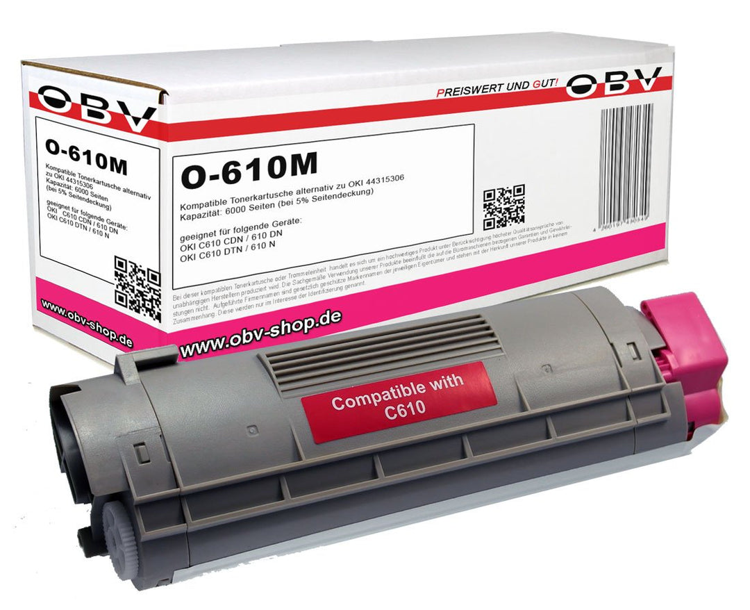 OBV kompatibler Toner als Ersatz für Oki 44315306 für Oki C610 Serie C610CDN C610DN C610DTN C610N Ma
